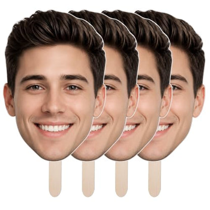 Personalized Big Head Photo Prop on Stick for Events and Parties (6-48 Inches)