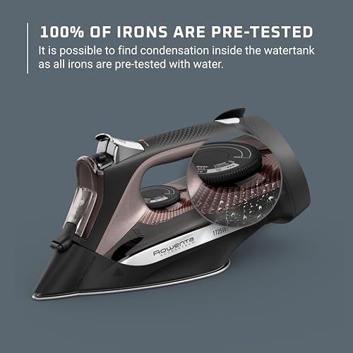 Rowenta Access Steam Iron, Clothes Iron with Steamer, Vertical Steaming, Maximum Steam Distribution, Anti-Drip Protection, Red