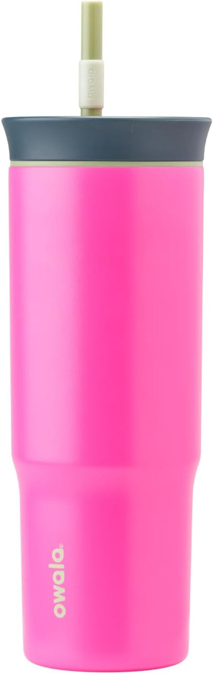 Owala Stainless Steel Travel Tumbler - Triple Layer Insulated, Spill Resistant Lid, 24 oz, Watermelon Breeze