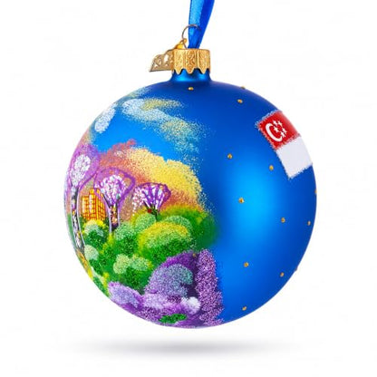 Glass Christmas Ornament 4 Inches - Hand-Painted Holiday Decor, Festive Tree Decoration