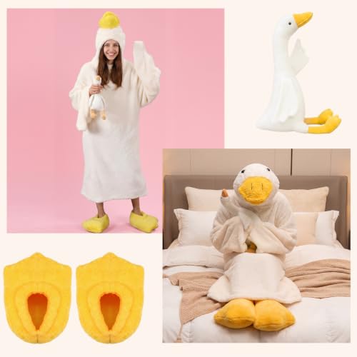 Halloween Goose Hoodie Pajamas with Slippers - Oversized Costume Set