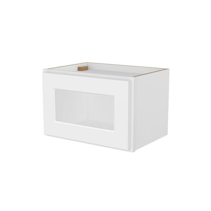 Furinno Shaker Wall Kitchen Cabinet, with Single Door, Glass Not Included, Ready to Assemble, 12 D x 18 W x 12 H, White