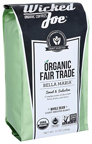 Wicked Joe Coffee Bella Maria Whole Bean, 12 oz