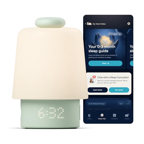 Hatch Baby Sound Machine, Night Light | Sleep Support | Registry Essential, Routine Builder, Time-to-Rise Alarm Clock, White Noise, Nursery Stories, Toddler Kids (Wi-Fi) (Greige)