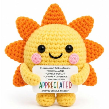 Positive Crochet Sunshine Gift for Women You Are Appreciated Variation of THIS listing