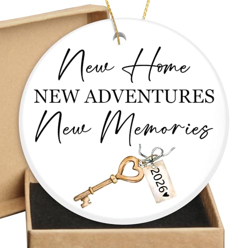 New Home Ornament - Housewarming Gift for Couples & Women, Ceramic Decor, 2026