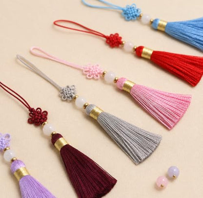 Hanbok Norigae Black Tassel Charm Ornament - Traditional Korean Decor