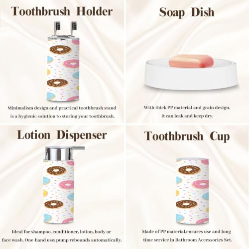 6-Piece Bathroom Accessory Set with Trash Can and Organizers