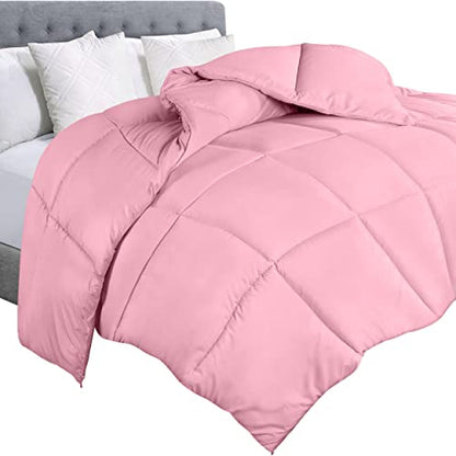 Utopia Bedding Comforter Duvet Insert, Quilted Comforter with Corner Tabs, Box Stitched Down Alternative Comforters Queen Size (Pink, Pack of 4)