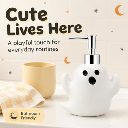 Halloween Ghost Soap Dispenser - White Ghost Bathroom Decor