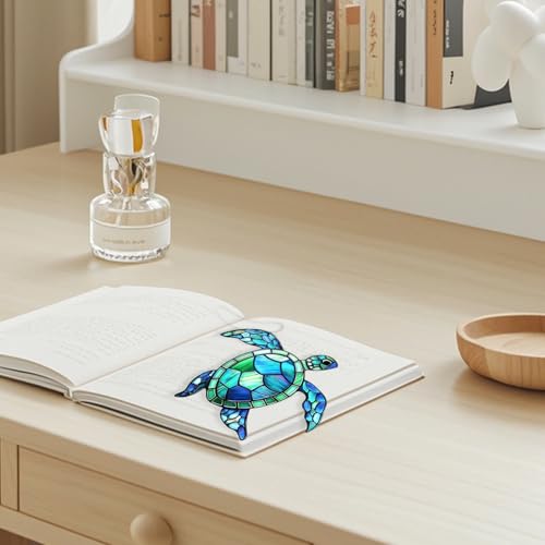 Sea Turtle Acrylic Window Suncatcher Coastal Decor Christmas Ornament Blue Sea