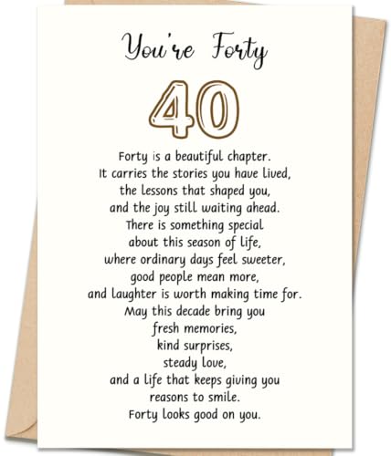 40th Birthday Card Gift Decoration - DA-0188