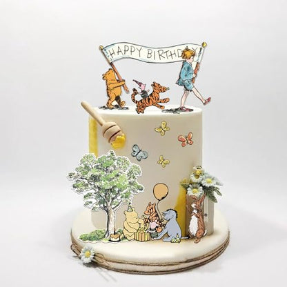 Winnie Cake Toppers for Birthday Decorations - 9 Pack