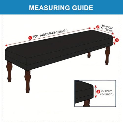 Stretch Velvet Dining Bench Slipcover - Peacock Blue, Removable & Washable