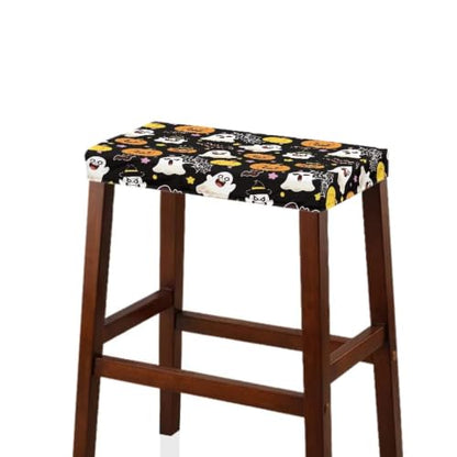 Ghost Pumpkin Rectangle Stool Cover 2 Pack - Fall Halloween Decor