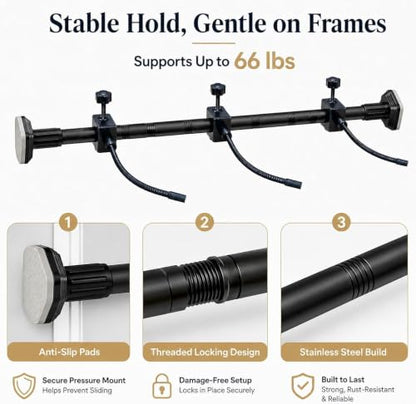 Adjustable Garland Hanger for Door Frame No Hardware No Drill Biviting B / L-31.5-80.7"