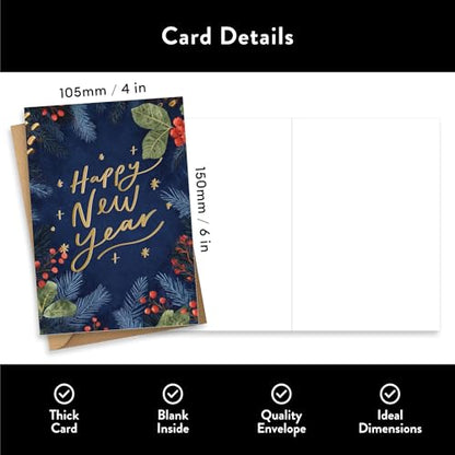 20 Pack Christmas Greeting Cards with Envelopes - Festive Notecards for Holiday Wishes