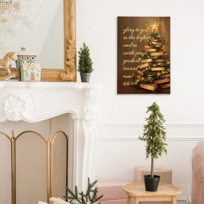 Christian Christmas Wall Art Canvas Framed Art Print 11x14 Inches - Glory Variation