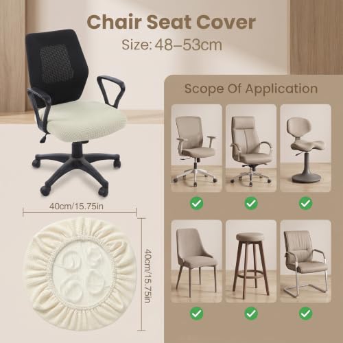 Stretch Chair Cushion Cover for Dining Chairs - Reusable Slipcover