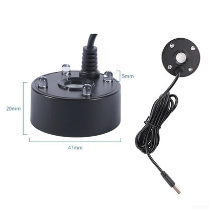 Fog Machine for Water Features with 4 LEDs, 300ml/h Mist – Black (Variation: Black)