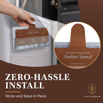 Sandalwood Air Freshener for HVAC Filters - 6 Pack Amber Santal