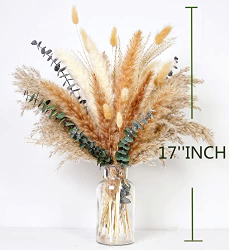 110PCS Boho Pampas Grass Decor Pack - Dried Flowers for Wedding & Party