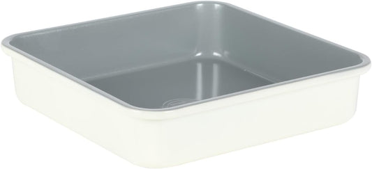 Sur La Table Nonstick Rectangular Cake Pan - 9 Inch, PFOA-Free, Linen White Finish
