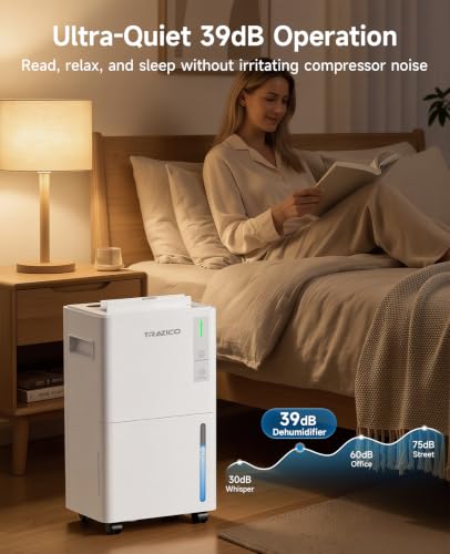 Dehumidifier for Basement 1500 Sq Ft, 21 Pints with Drain Hose - Trazico