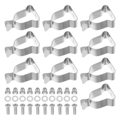 Stainless Steel Window Well Cover Clips - Heavy Duty Spring Clamp Set for Windows