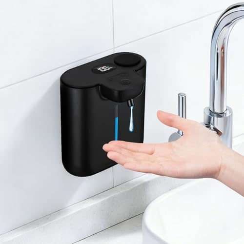 Touchless Automatic Soap Dispenser Wall Mount 16.9oz Black Liquid