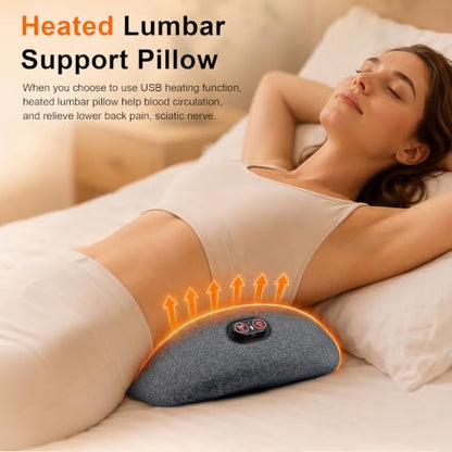 VivaSync Graphite Gray 3-in-1 Back Massager with Heat, Vibration & Airbag Traction