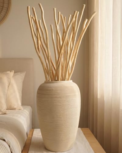 Natural Dried Willow Branches for Vases - 20 Stems, Rustic Home Decor