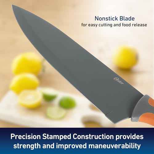 Oster Ronnan 12 Piece Knife Set, 6 Assorted Color Knives w/Nonstick Blades and 6 Sheaths - Cuchillos Para Cocina