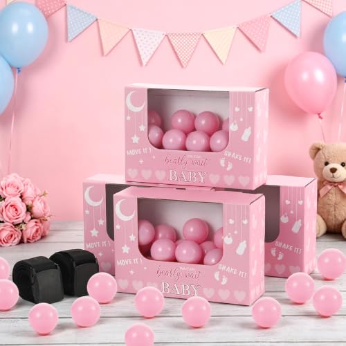 Pink Heart Baby Shower Swing Shaking Balls Activity Set for 8 Players - Pink Variation