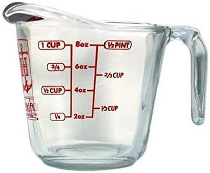 Anchor Hocking 8 Oz Measuring Cup - Durable Glass Design for Precise Measurements