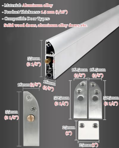 82cm Surface Mount Automatic Door Sweep for Exterior Doors Noise Blocker Seal