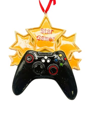 Game Controller Christmas Ornament with Stars - Holiday Decor