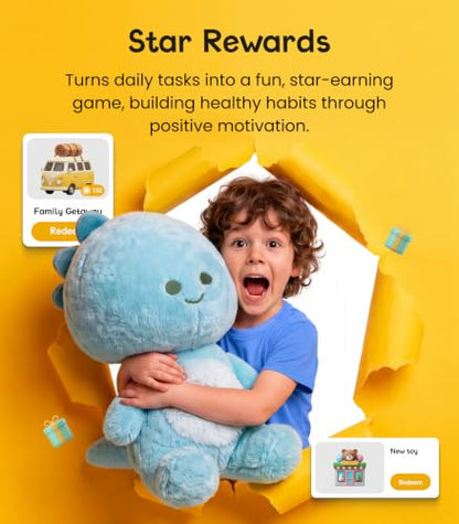 Kids Alarm Clock with Routine & Chore Chart - Bedtime Rewards & Voice Reminders