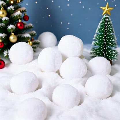 Fake Snow Balls for Winter Holiday Indoor Games - Christmas Party Supplies