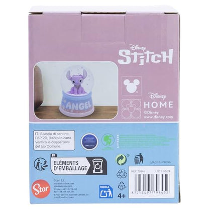 Snow Globe with Stitch Figurine & Angel Variation in Gift Box - Crystal Ball Decor