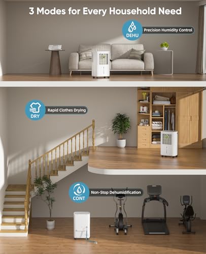 Dehumidifier for Basement 2500 Sq.Ft, 34 Pints, Quiet Compressor - Variation of 34 Pints / 2500 Sq.Ft