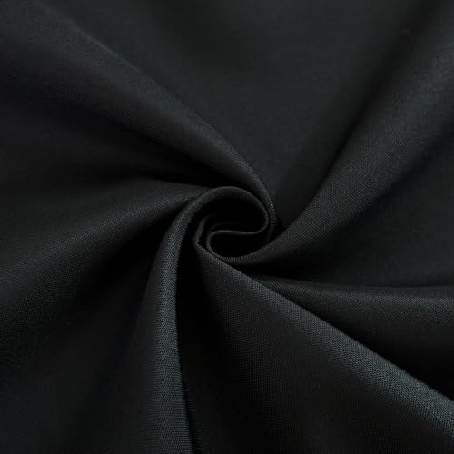 sancua 2 Pack Small Square Tablecloth 24 x 24 Inch Black, Stain and Wrinkle Resistant Washable Polyester Table Cloth Decorative Solid Fabric Table Cover for Nightstand End Bedside Table