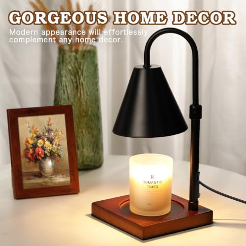 Funistree Black Candle Warmer Lamp with Timer & Dimmable Light - Mothers Day Gift