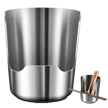 Silver 2-in-1 Multi-functional Kitchen Utensil & Lid Holder - Space-Saving Stainless Steel Rack