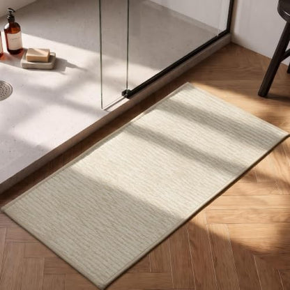 Ultra Thin Non Slip Bathroom Rug Fits Under Door Machine Washable