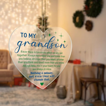 Personalized Acrylic Ornament for Grandma & Grandpa - Holiday Gift, Graduation Keepsake