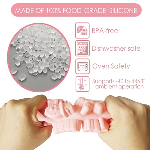 Christmas Silicone Chocolate & Candy Molds - 7 Shapes Food-Grade, Reusable