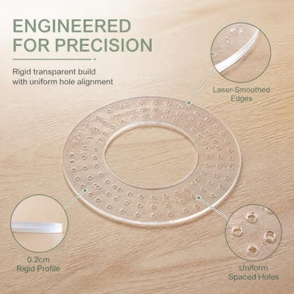 Acrylic Wreath Base 10 Inch Perforated Ring for Floral & Decor Style A