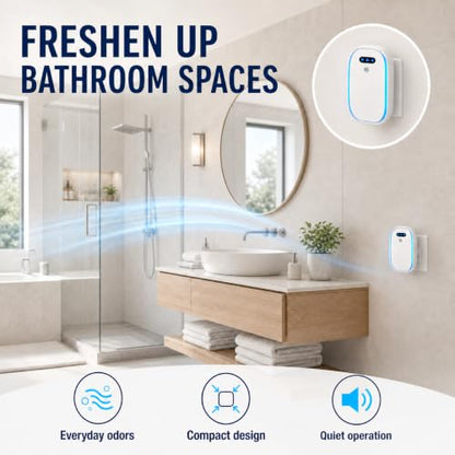 White Plug-In Negative Ion Air Purifier 4 Pack - Odor Eliminator & Quiet Home Freshener