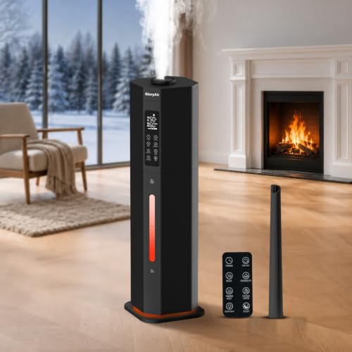 Large Room Humidifier 2.38Gal/9L Cool & Warm Mist - Black
